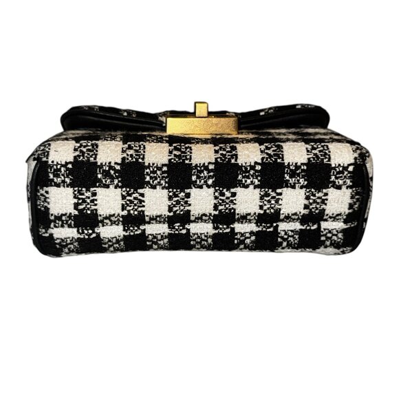 NWOT Kate Spade Evelyn Gingham Tweed Small Shoulder Bag - Picture 6 of 13